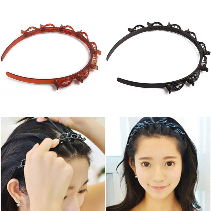 Fashionable Double Bangs Hairstyle Hairpin Hairband for Women - Hair Decoration Clips Hoop Headbands - Minihomy