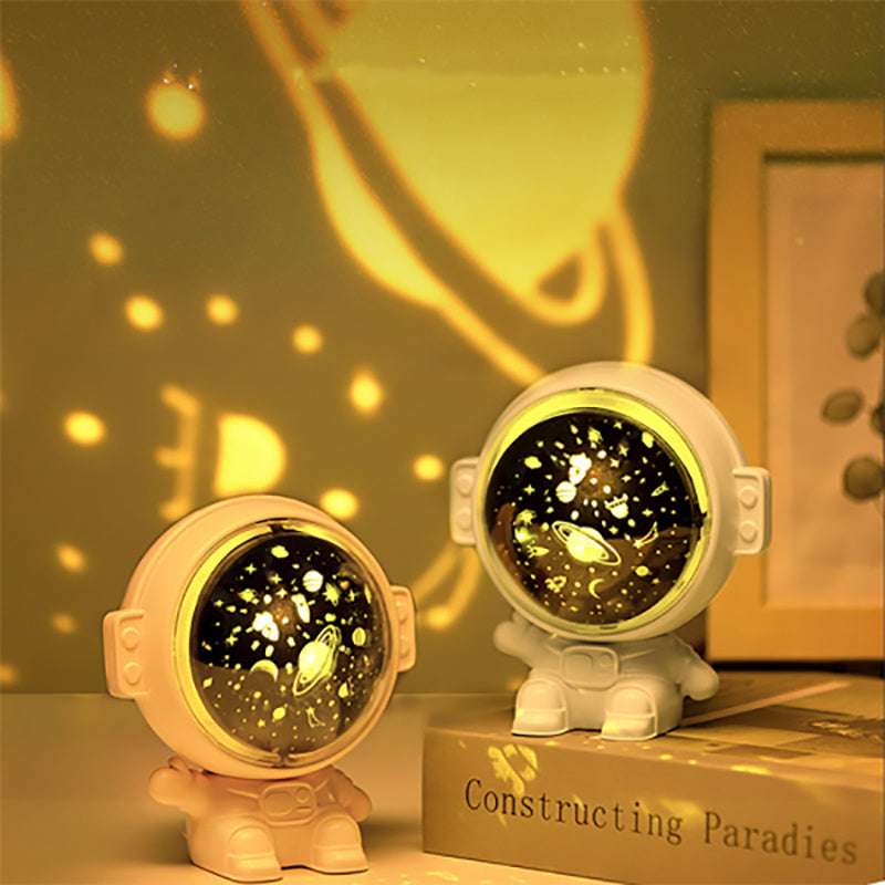 Galaxy Star Projector Starry Sky Night Light Astronaut Lamp Room Decr Gift Child Kids Baby Christmas Spaceman Projection - Minihomy