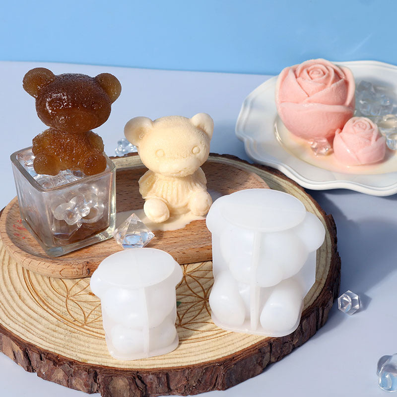 Silicone Mold Bear Shape Ice Cube Maker Chocolate Cake Mould