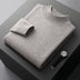 Mock Neck Sweater Men's Knitted Shirt - Pure Wool - Minihomy