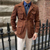 Corduroy Jacket For Men Thick Casual Slim - Minihomy