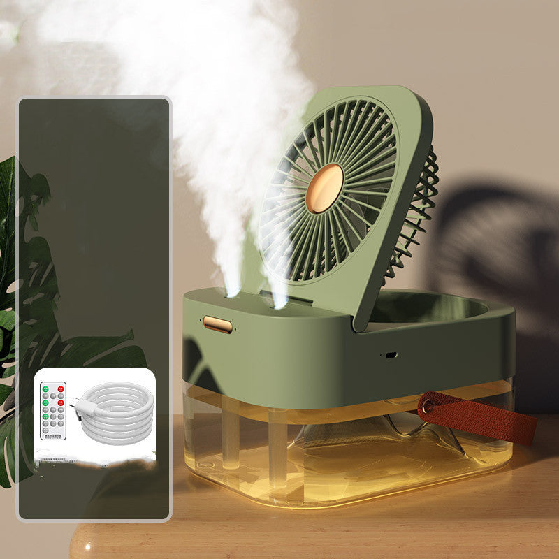 Portable Air Cooler Fan & Humidifier with Night Light - USB Mist Fan for Home Office - Minihomy