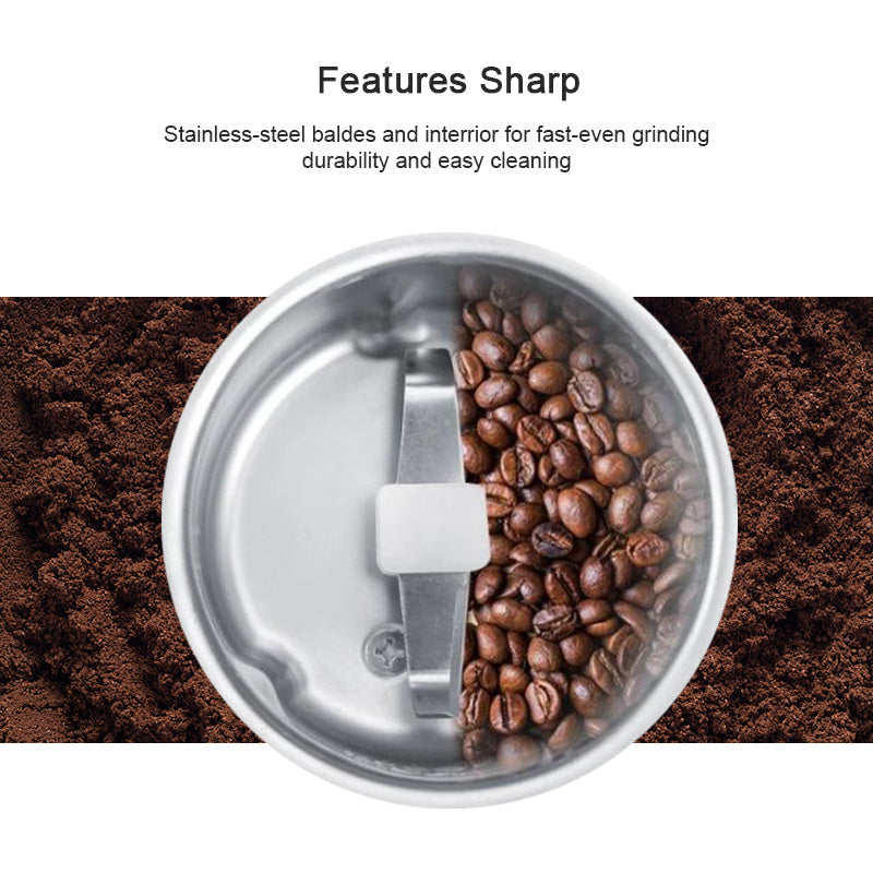 Portable Electric Coffee Grinder: Grind Beans, Herbs, Spices, Nuts & More - Minihomy