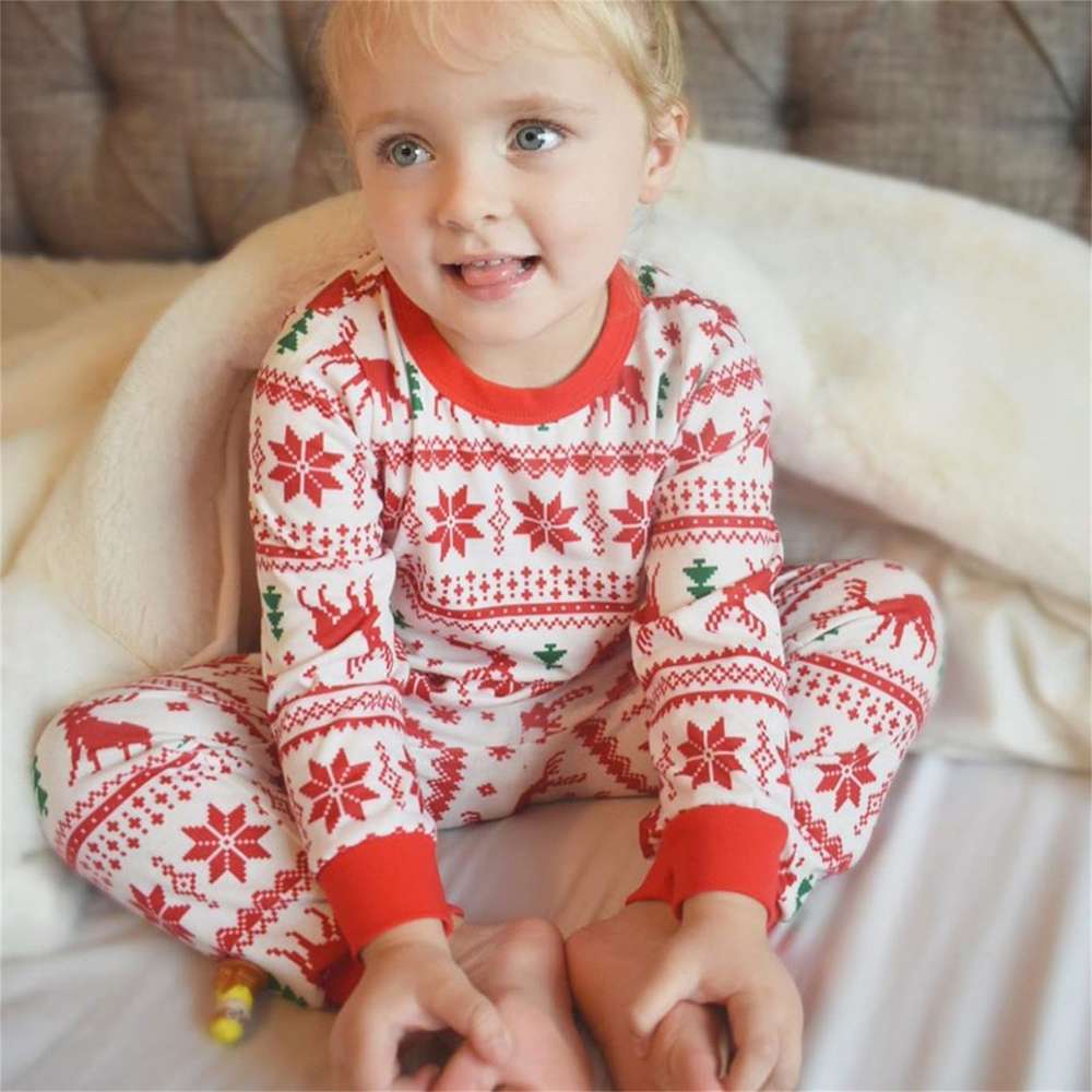 Home Wear Pajamas Christmas Print Casual Suit - Minihomy