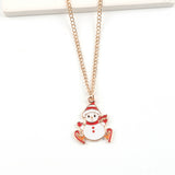 Christmas Necklace Cute Cartoon Santa Claus Snowman Elk Pendant Necklace - Minihomy