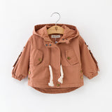 Children's European And American Solid Color Trench Coat - Minihomy