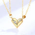 Love Couple Necklace Pair Of Magnet Stone Rotating Necklaces - Minihomy