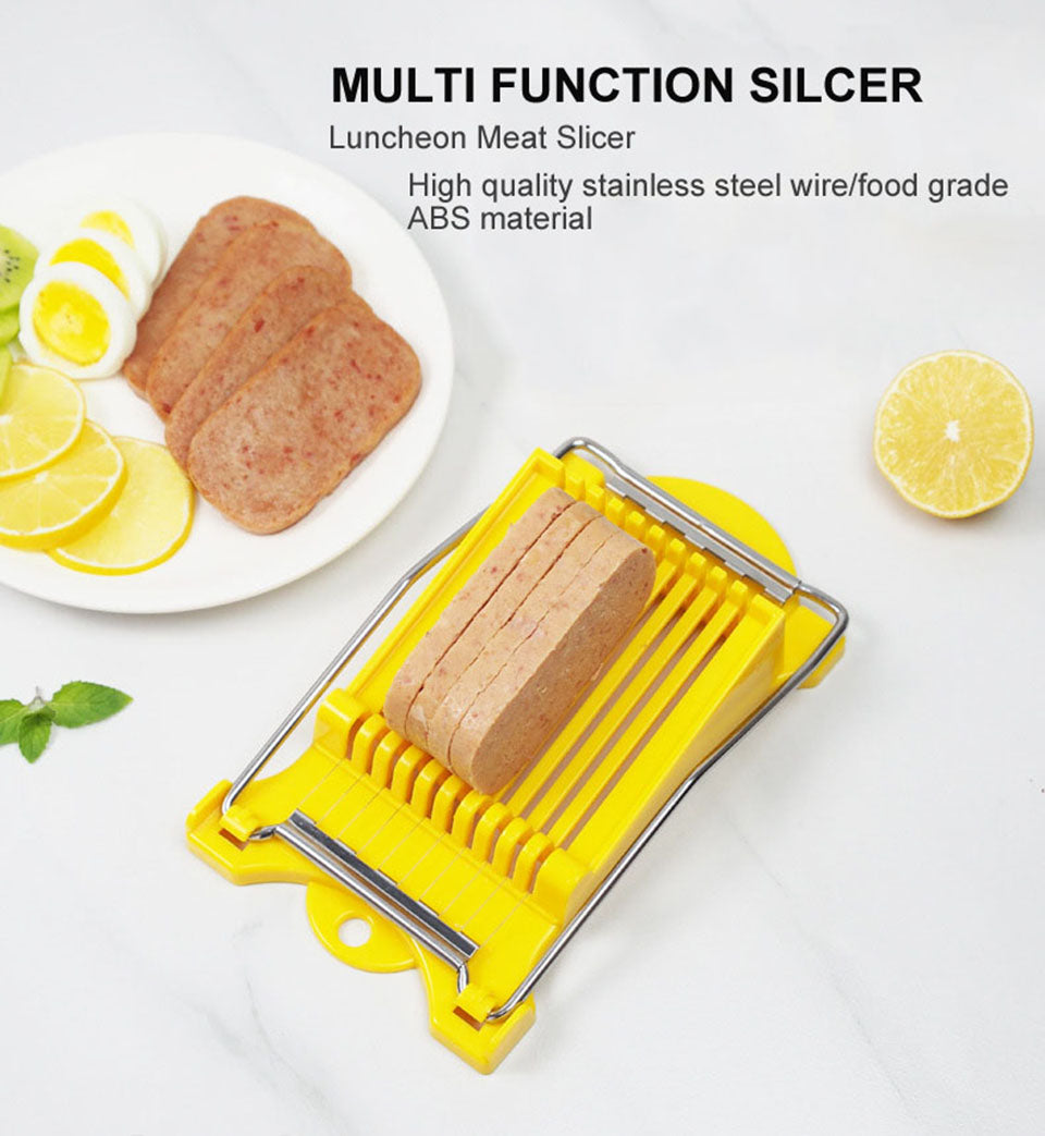 Lunch Meat Slicer 10 Stainless Steel Wires Slicer Food Cutter Kitchen Gadget For Cheese - Minihomy