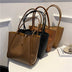 Casual Large Capacity Tote Bags for Women - Solid Color Shopping Shoulder Bag - Minihomy