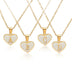 26 Letter Heart-shaped Necklace White Shell Love Clavicle Chain Necklace For Women - Minihomy