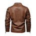 Men Leather Jacket Winter And Autumn Motorcycle PU Warm Fashion Coat - Minihomy