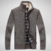 Autumn Men's Knit Sweater Sleeves Plus Velvet Top Sweater Jacket - Minihomy