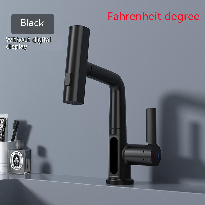 Intelligent Digital Display Faucet - 3-in-1 Swiveling Waterfall Kitchen Tap with LED Temperature Display - Minihomy