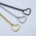 Adjustable Heart Lock Cuban Chain Necklace with Key - Silver/Gold - Minihomy