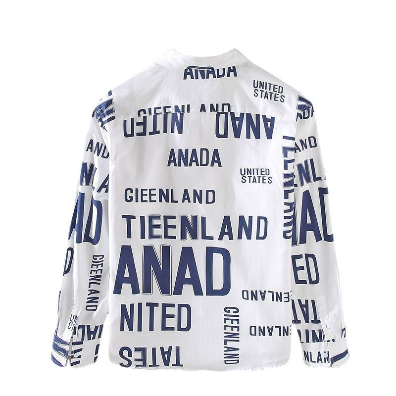 Men's Letter Print Shirt - Minihomy