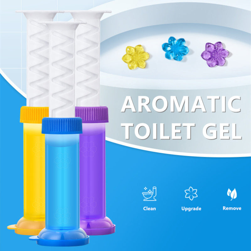 Flower Aromatic Toilet Gel Cleaner - Deodorizer & Freshener - 11 Scents - Removes Odors & Leaves No Traces - Minihomy