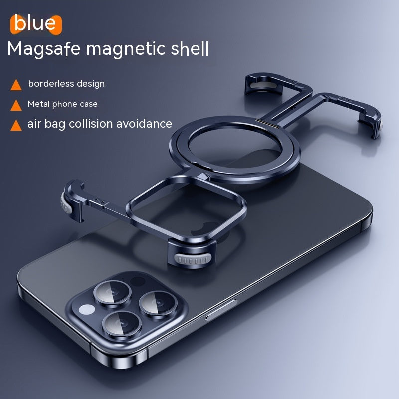 Metal Airbag Anti-fall Shell Phone Case Protective Shock Absorption Aerospace Grade Aluminum Holder Cover - Minihomy