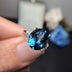 London Blue Topaz Ring Dark Blue Noble 925 Silver Inlaid - Minihomy