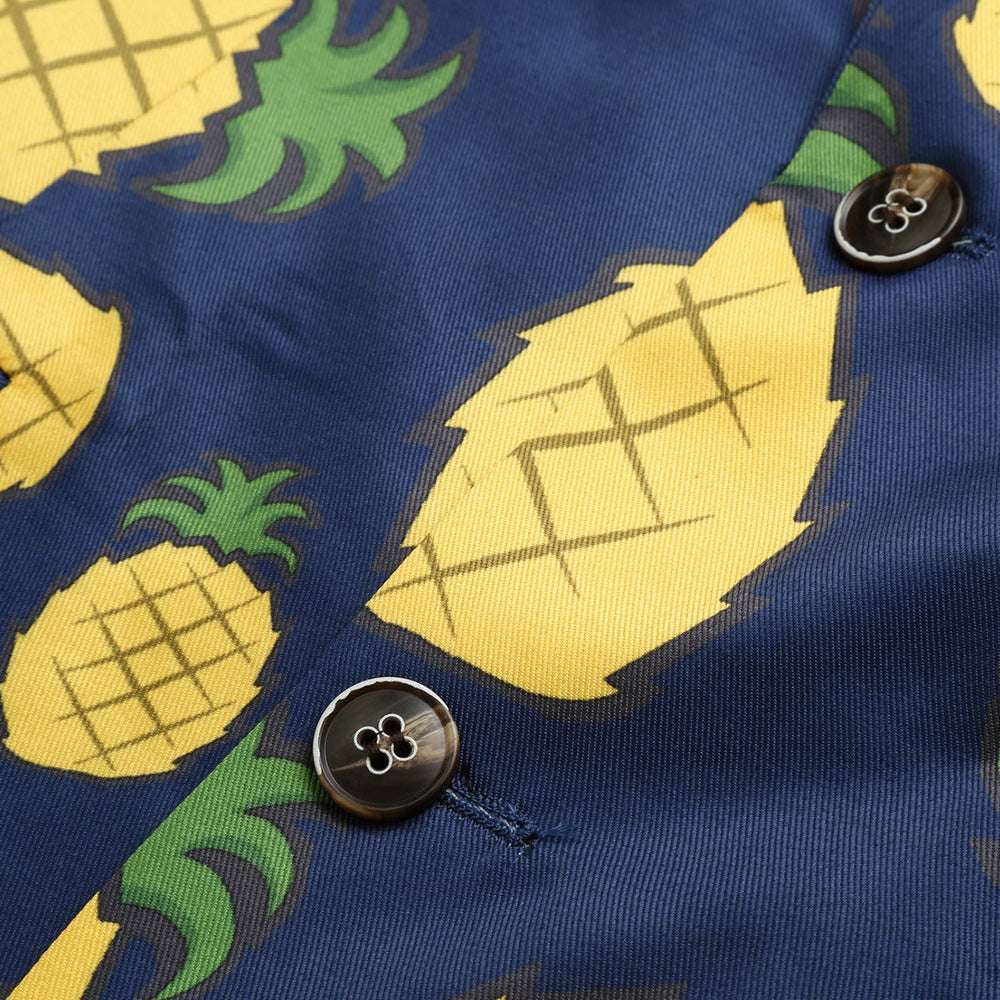 Male Hawaiian Vacation Pineapple Fruit Casual Suit - Minihomy