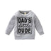 Boys Polyester Letter Grey Sweatshirt Top - Minihomy