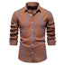 Men's All-match Striped Long-sleeved Cotton Shirt Top - Minihomy