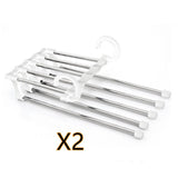 5-in-1 Multifunctional Wardrobe Hangers - Stainless Steel Clothes Hangers for Pants, Shirts, & More - Minihomy