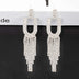 925 Silver Needle Ornaments Rhinestone Letter B Earrings Banquet Tassel Ear - Minihomy