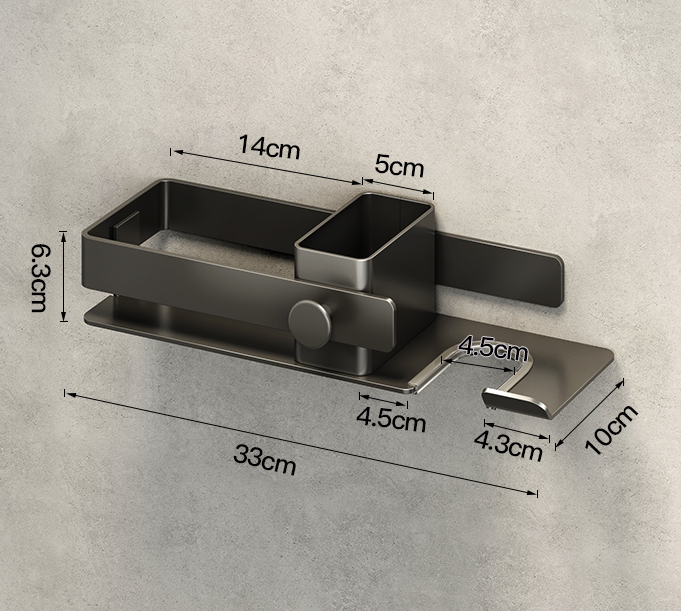 Hair Dryer Rack  Bathroom Hanger - Minihomy