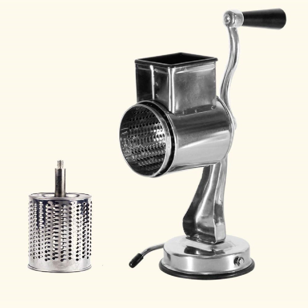 Multifunctional Stainless Steel Rotary Cheese Grater, Kitchen Vegetable Grinder, Salad Slicer - Minihomy