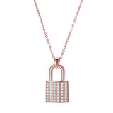 Zircon Lock Necklaces for Lover