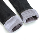 Thermal Winter Snow Warm Plush Stretch Jeans Lady Skinny Thicken Fleece Denim Long Pants Retro Blue Pencil Trousers