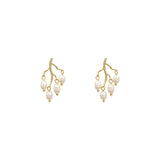 Pearl branch earrings earrings women - Minihomy