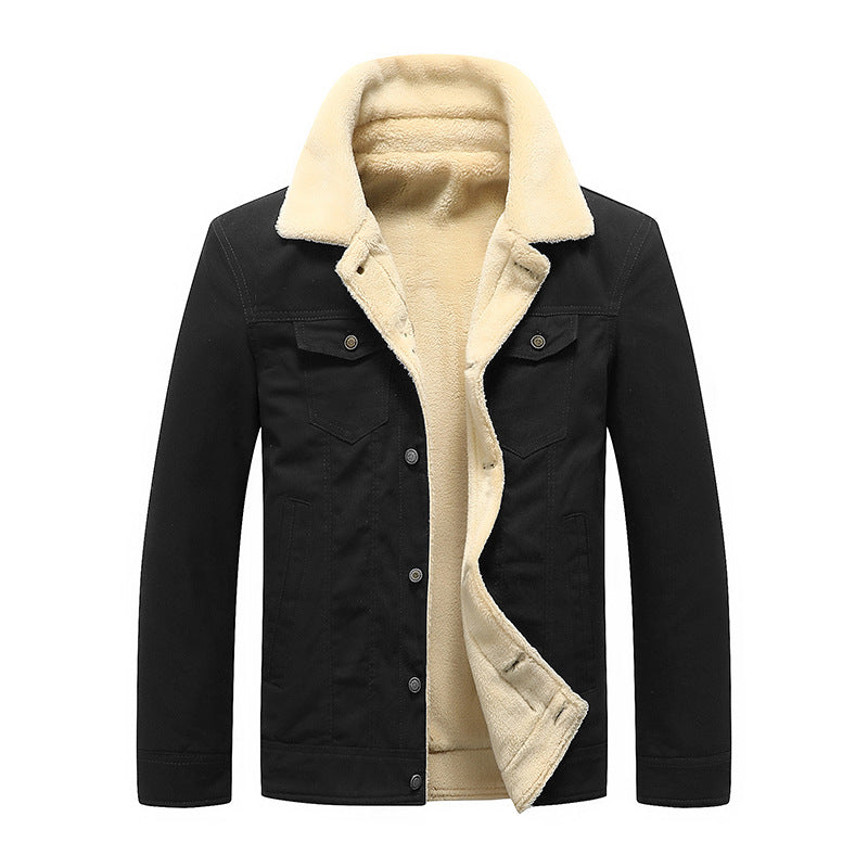 Men's Casual Zipper Regular Thickened Single-breasted Jacket - Minihomy