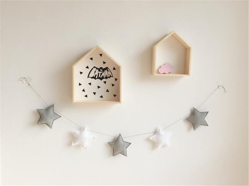 Kids Room Decoration Hanging Wall Decor Felt Fabric Cloud Garland String Party Banner - Minihomy