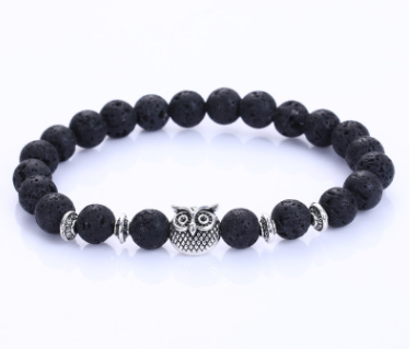 Natural Stone Owl Head Yoga Bracelet - Minihomy