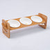 Bamboo Double Bowl Frame: Single or Double Serving Tray - Minihomy