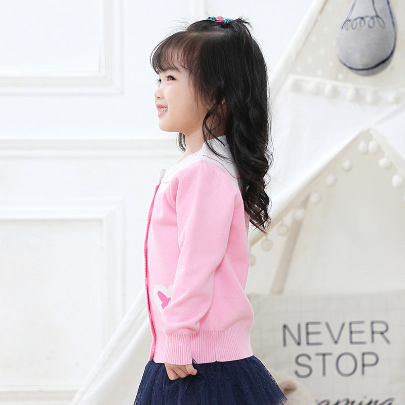 Navy Collar Kids Sweater Jacket: Cozy Comfort for Little Explorers - Minihomy