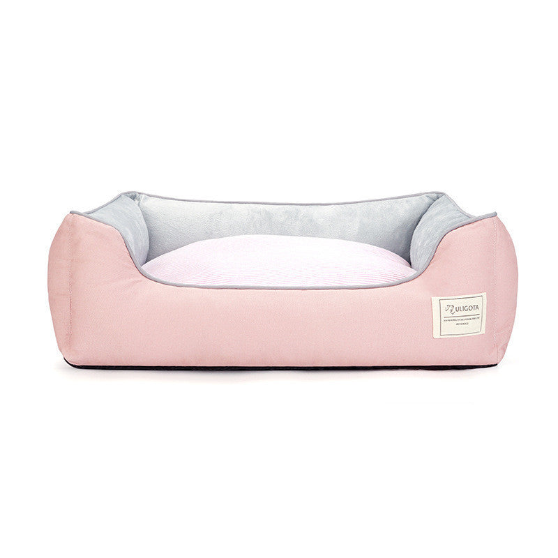 Pet Sofa Dog Bed Waterproof Bottom Soft Fleece Warm Cat Bed House - Minihomy