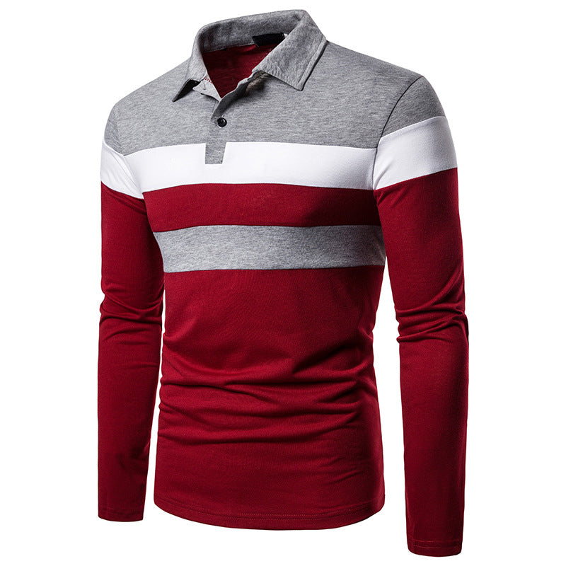 Men's POLO Tri-Color Sweatshirt - Minihomy