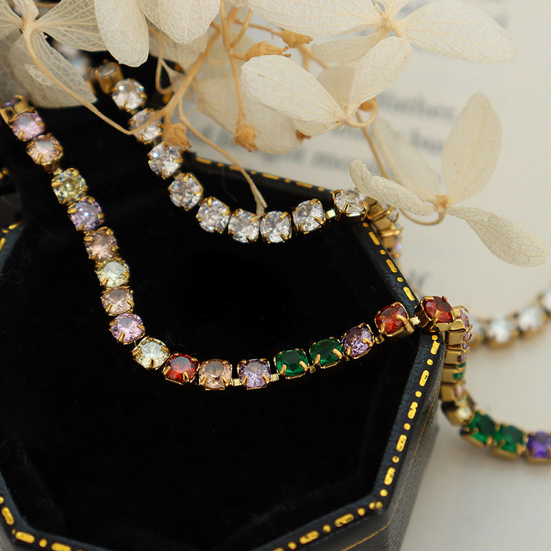 Popular Light Luxury Non-fading Rhinestone Zircon Bracelet - Minihomy