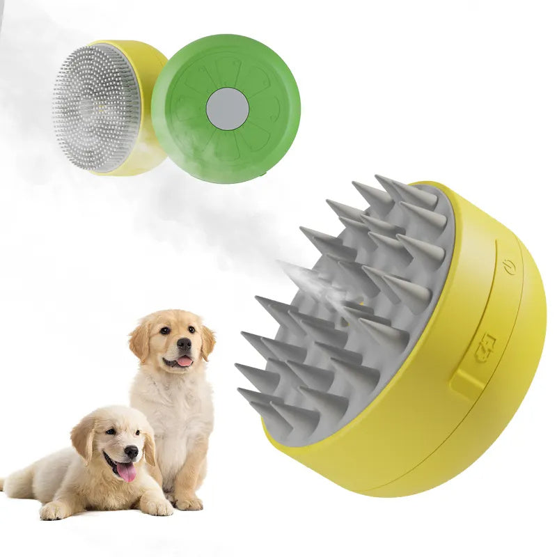 Electric Pet Massage Comb with Vaporizer - Detangling, Lice Removal, Cleaning & Bathing for Dogs & Cats - Minihomy