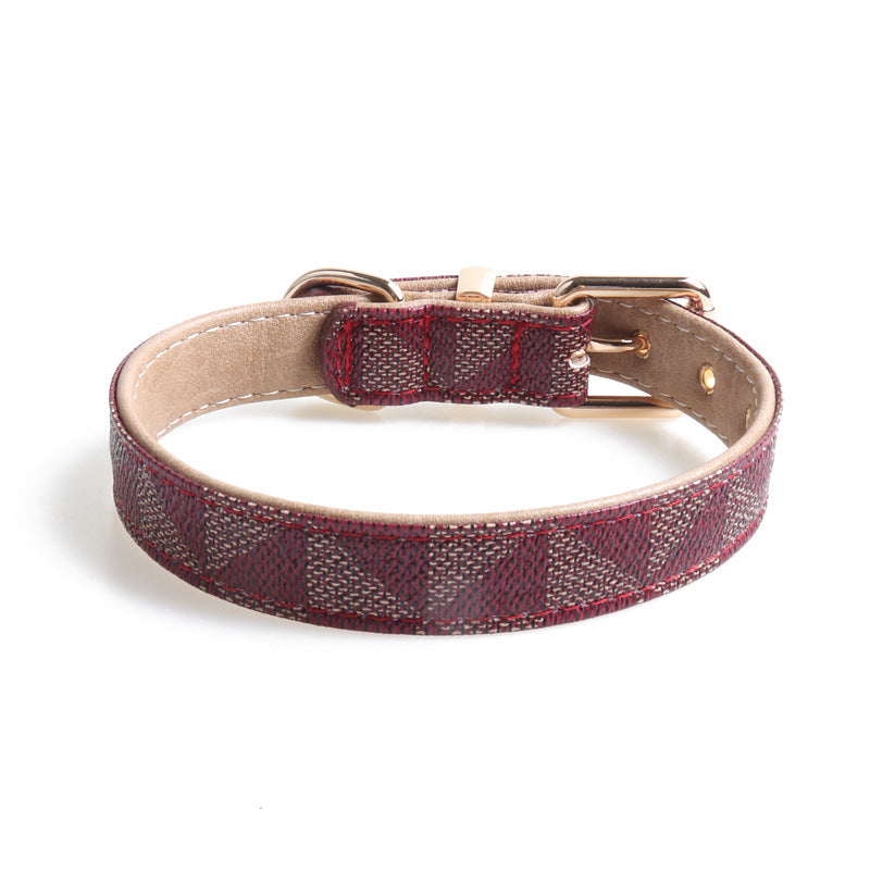 Pet Collar PU Leather Dog Collar Exquisite Dog Collar - Minihomy