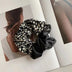 Leopard Print Leather Stitching New Color Block Large Intestine Hair Ring - Minihomy