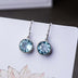 Crystal Square Sea Blue Simple Earrings - Minihomy