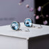 Crystal Square Sea Blue Simple Earrings - Minihomy