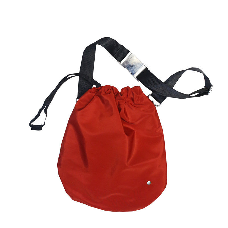 Diagonal Drawstring Fabric Waist Bag - Minihomy