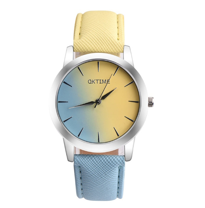 Casual Retro Rainbow Design Watch Women Analog Quartz Wristwatches Clock   Elegant Lady Wristwatch Woman Time - Minihomy