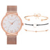 4pcs/Set Dress Women Rose Gold Watches Luxury Ladies Wrist Watch Female Quartz Clock Bracelet - Minihomy