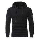 Men Sweatshirt Hoodie With Arm Zipper Long Sleeve Slim Tops - Minihomy