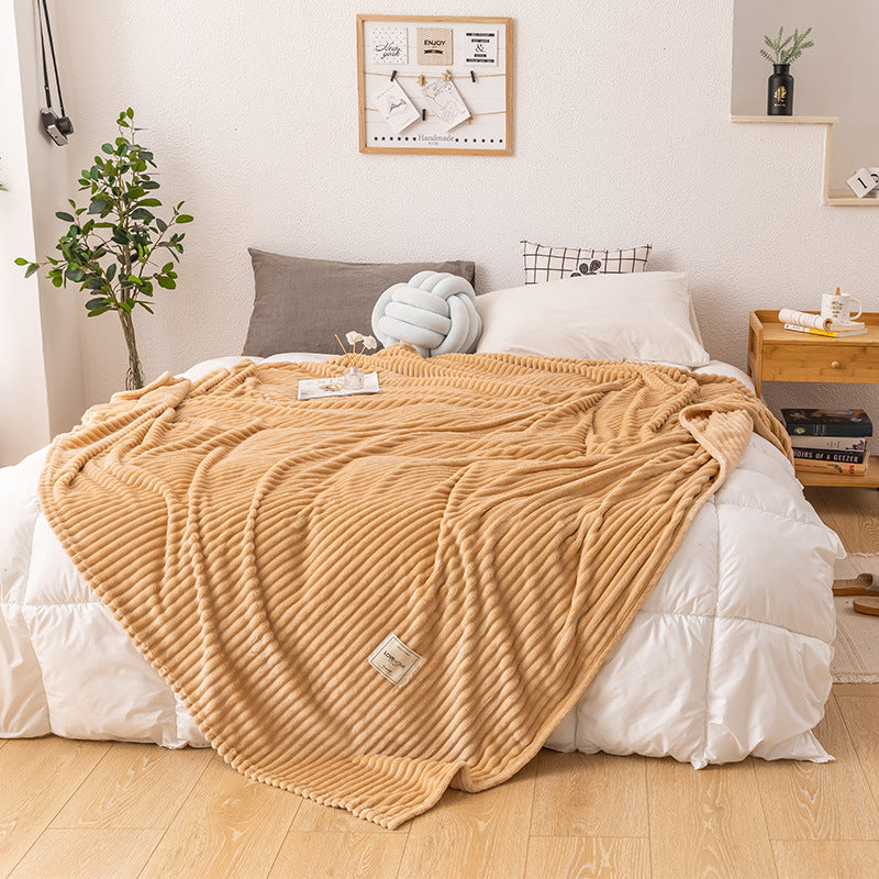 Single layer milk fleece blanket